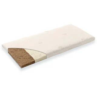 Träumeland Wiegenmatratze Naturwölkchen mit Bezug aus Bio-Baumwolle (kbA), Größe 90 x 40 cm
