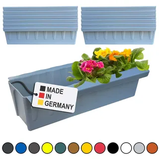 Paletten Blumenkasten 10er-Set Hellgrau Einsatz zum an- & Einhängen Pflanzkasten