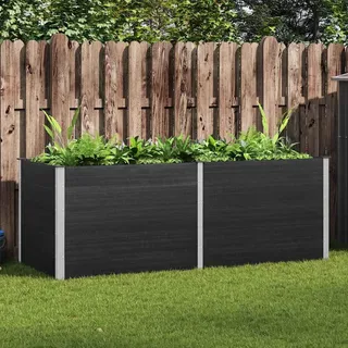 vidaXL Garten-Hochbeet 250 x 100 x 91 cm WPC Grau - Grau