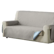 Estoralis AVA Sofabezug, gepolstert, modernes Design, Beige/Hellblau, 1-Sitzer, Stoffgröße 55 x 210 cm, passend für alle Sofas
