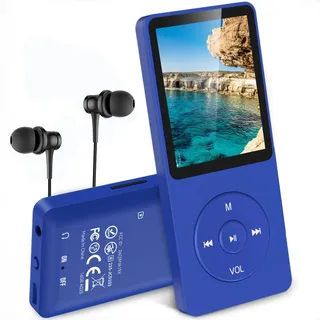AGPTEK 8GB MP3-Player 70 Stunden Wiedergabe, Farbe Marineblau
