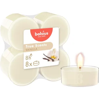 bolsius True Scents Maxi Lights, Keramik, Vanille, 8 Ore, 8