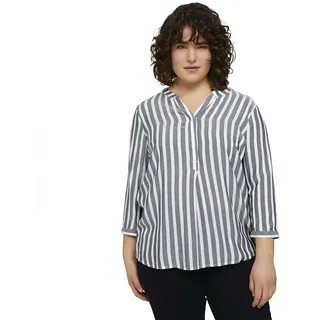 Tom Tailor 1024917 Bluse - Offwhite Navy Vertical Stripe - 48