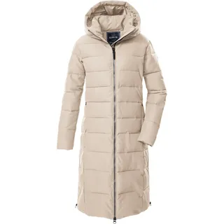 G.I.G.A. DX by killtec Damen Steppmantel/Steppparka/Funktionsmantel in Daunenoptik mit Kapuze GW 88 WMN QLTD CT, hellbeige, 42,