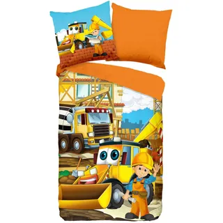 Good Morning Kinderbettwäsche Building Mehrfarbig 135 x 200 cm + 80 x 80 cm