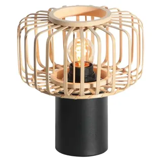 Steinhauer - tischlampe - Bloeba - natürlich - bambus metall - Ø 20cm - E27 - 4143ZW - Weiß