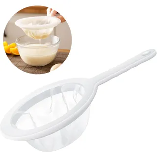 Sieb Filter, Nylon Sieb Mit Griff, 400 Mesh Küchensieb Kunststoff sieb feinmaschig mit Griffen Küchensieb Geeignet für die Filterung von Speiseöl Saft Milch Sojamilch und Wein Kaffee