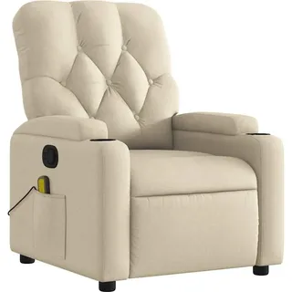 vidaXL Massagesessel Modell 8 Polyester 50 x 93,5 x 0 cm Beige/Weiß