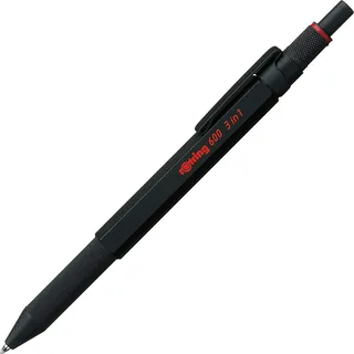 Rotring 600 3-in-1 Multi Pen Druckbleistift und Kugelschreiber schwarz/rot (2164108)