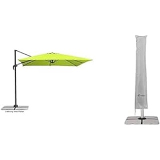 Schneider Rhodos Junior 270x270 apple green + Protective sleeves for hanging parasols up to 350 cm and 300x300 cm