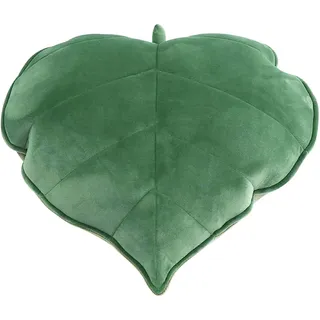 Zierkissen 3D Blätter Muster Dekokissen Zierkissen Weiche Plüsch Rückenkissen Kissen für Sofa Wohnzimmer Home Decor (Grün)