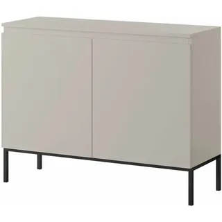 Selsey Sideboard Bemmi 100 cm Kaschmirgrau mit Schwarzen Beinen