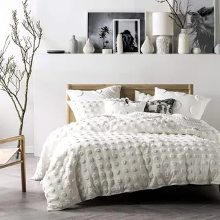 Linen House Haze Bettbezug-Set, Weiß, Doppel