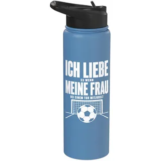 Ich Liebe Meine Frau Bei Einem Tor Mitjubelt Fußball Fan Stainless Steel Insulated Water Bottle