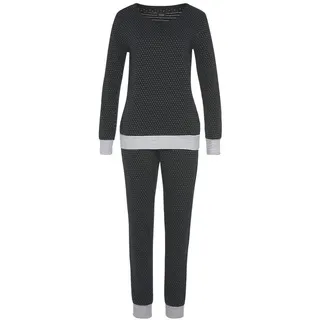 VIVANCE Dreams Pyjama 2% tlg. mit Pünktchen- und Streifenmuster, schwarz