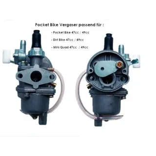 Vergaser 49cc für Pocket Bike und Miniquad Kinderquad ATV quad Dirtbike N20 P