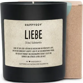 Liebe Definition Duftkerze im Glas - Geschenk für Herzensmenschen - nachhaltige Geschenkidee für liebevolle Gefühle und romantische Momente - schonende Rohstoff-Bearbeitung