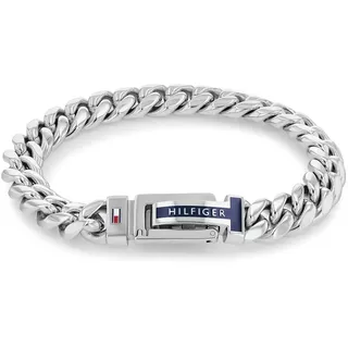 Tommy Hilfiger Gliederarmband Herren Edelstahl Silber Blau 2790433 Größe One Size