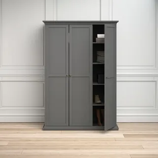 Home Affaire Drehtürenschrank Paris 138,8 x 200,5 x 60,5 cm Grau