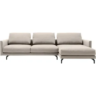 Creation BY ROLF BENZ Ecksofa »CR.414, Designecksofa, Polsterecke, L-Form« wahlweise aus feinstem Rindsleder oder hochwertigem Chenille, beige