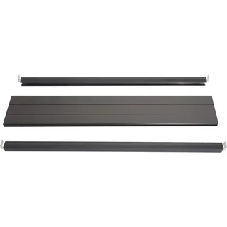 MCW Abschluss-Set für WPC-Sichtschutz Savoie Abschlussprofil Windschutz WPC-Pfosten 90cm anthrazit