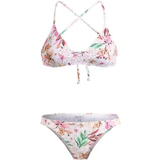 Roxy Printed Beach Classics - Sportliches, zweiteiliges Bikini-Set für Frauen Weiß