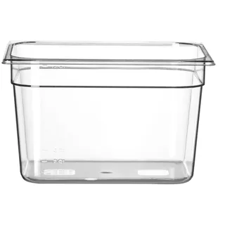 HENDI Gastronormbehälter, Temperaturbeständig von -40° bis 110°C, Skalierung, Geruchs- und geschmackneutral, 12,5L, Polycarbonat, GN 1/2, 325x265x(H)200mm, Transparent