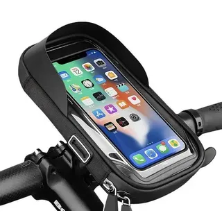 Waterdichte fietstelefoonhouder, 360° draaibaar, met 0,25 mm touchscreen en regenbestendige hoes voor smartphones