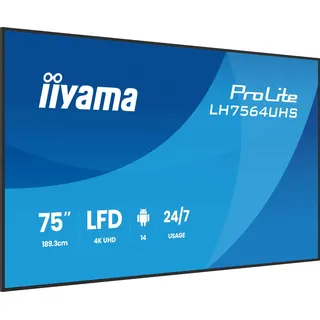 Iiyama ProLite LH7564UHS-B1AG 75" schwarz
