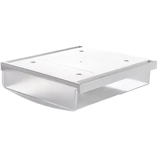 TUKA Unterschreibtisch-Schubladen 24x21x8cm, Selbstklebende Schubladen, Versteckte Unterbauschublade Aufbewahrungsbox unter Schreibtisch, Utensilien Stiftebox Matte Transparent TKD8606-1X