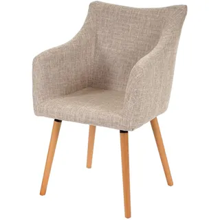 Mendler Esszimmerstuhl Malmö T382 Textil creme/grau