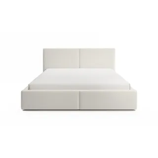 FEDVE Polsterbett Toreira Slim Schlafzimmer, Bett Bettkasten 140x200 cm Creme - Creme