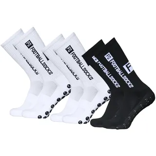 Lixada Fußballsocken Herren Kinder Stutzen Stutzenstrumpf,Unisex Outdoor-Sport-Laufsocken Kompressionsstretch, Sportliche Fußball Basketball Socken Anti-Rutsch, mit Griffen,3 Paar(39-46)