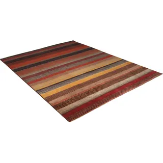 THEKO Wollteppich "Lori Astara 1025" rechteckig 16 mm Höhe reine Wolle, handgeknüpft, ideal im Wohnzimmer & Schlafzimmer, terra, multi