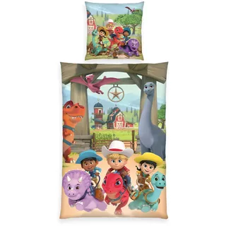 Herding Dino Ranch Mehrfarbig 135 x 200 cm + 80 x 80 cm