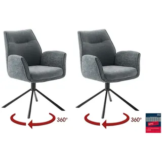MCA Furniture Esszimmerstuhl DIVERIA Polyester taupe 2er-Set