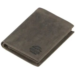 Bear Design Geldbörse Leder Geldbeutel Portemonnaie Herren braun 7 Kartenfächer Herrenbörse Dark Nature antikbraun