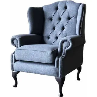 Sessel 1 Sitz Textil Lounge Luxus Polster Ohrensessel Einsitzer Design