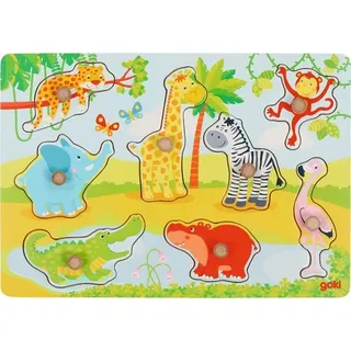 Goki African Animals Lift Out Puzzle