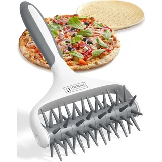 ORBLUE Pizzateig Docker Gebäckroller - Premium Stipproller für perfekte Pizza, Teigigel mit Spikes, Ideal für Zuhause und gewerbliche Küche, Einfache Reinigung, Zubehör für Backen und Pasta