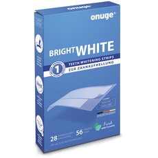 Onuge Bright White Teeth Whitening Strips – Bleaching-Strips zur Zahnaufhellung – Ohne Peroxid – Auch für empfindliche Zähne 56 Strips - 28 Tage
