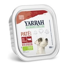 12x150g Yarrah Bio Pâté Hrană umedă câini - Vită bio cu spirulină bio