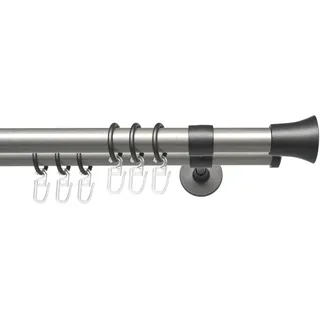 Liedeco Gardinenstange "Lan Scan" Ø 20 mm 2 läufig-läufig Fixmaß 2-läufig im Fixmaß Ø 20 mm, silberfarben, anthrazit