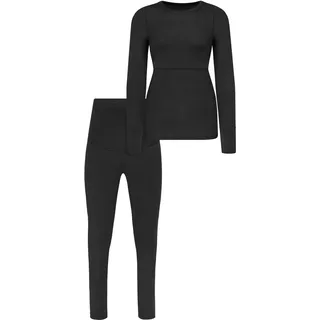 normani Damen Merino Umstandsmode Unterwäsche-Set Garnitur Stillshirt Umstandspullover und Umstandshose aus RWS zertifizierter Merinowolle und Elasthan