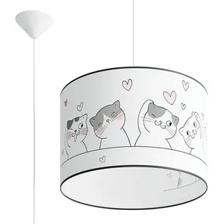 Sollux Cat 40 1xE27 15W 40 cm oval schwarz/weiß