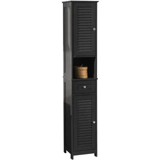 SoBuy FRG236 Hochschrank 32 x 170 x 30 cm Dunkelgrau MDF