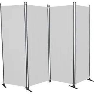 Angerer Freizeitmöbel GmbH Paravent - Raumteiler & Raumtrenner Sichtschutz - Outdoor Paravent für Windschutz & Schatten auf Balkon (4-teilig, PE weiß)