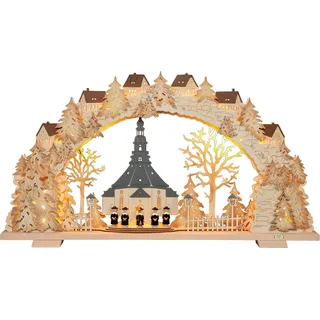 Tietze Erzgebirgsdegn LED Schwibbogen »beleuchtete Seiffener Kirche exklusiv«