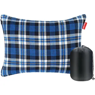 RISEPRO Outdoor-Campingkissen, leicht, komprimierbar, Flanell-Reisekissenbezüge, waschbar, Abnehmbarer Kissenbezug, Camping und Rucksackreisen, Blau