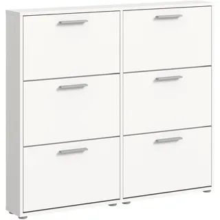 HBZ Sam Schuhkipper 116 x 103 x 17 cm weiß / weiß matt